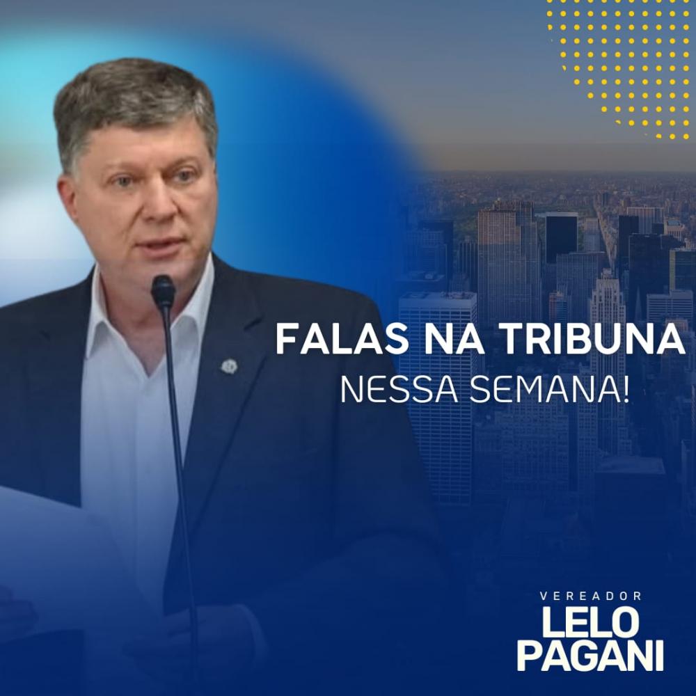 Notícias Vereador Lelo Pagani