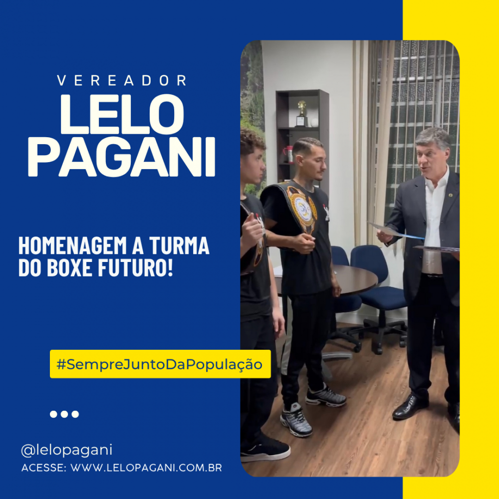 Notícias Vereador Lelo Pagani
