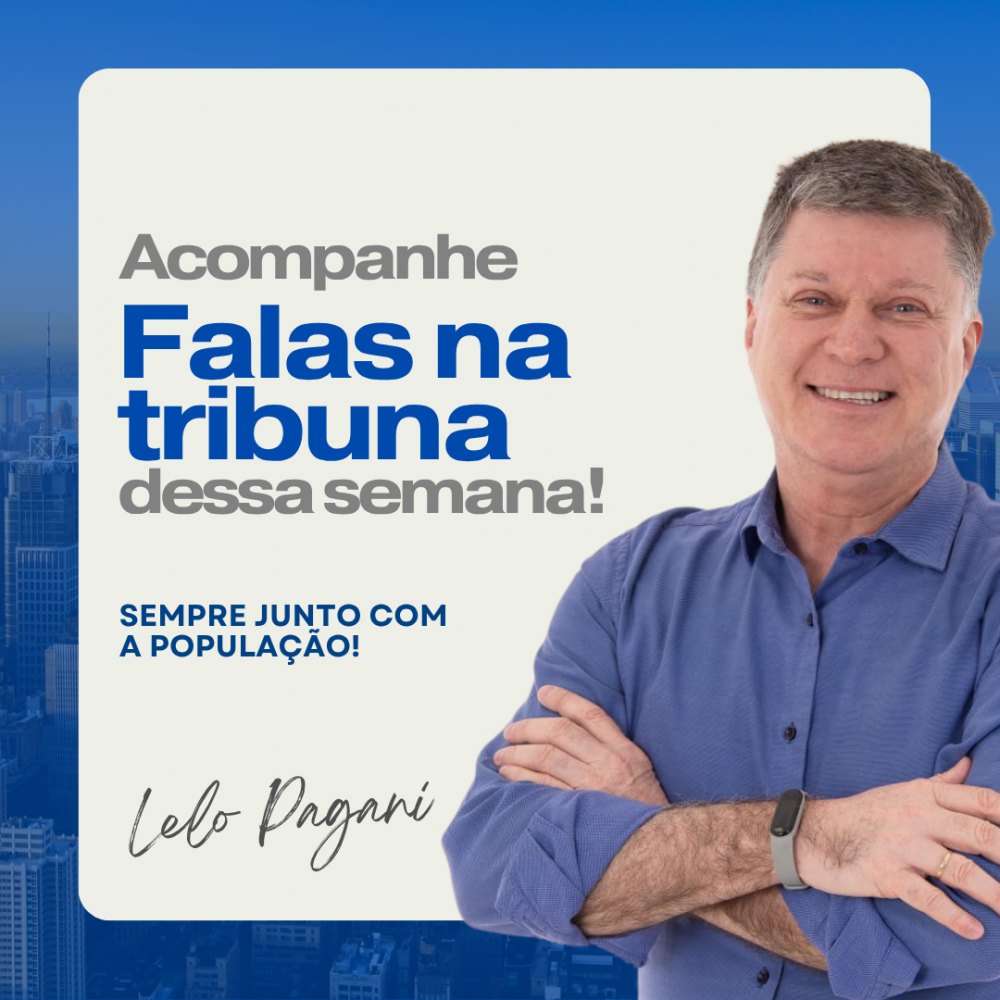 Notícias Vereador Lelo Pagani