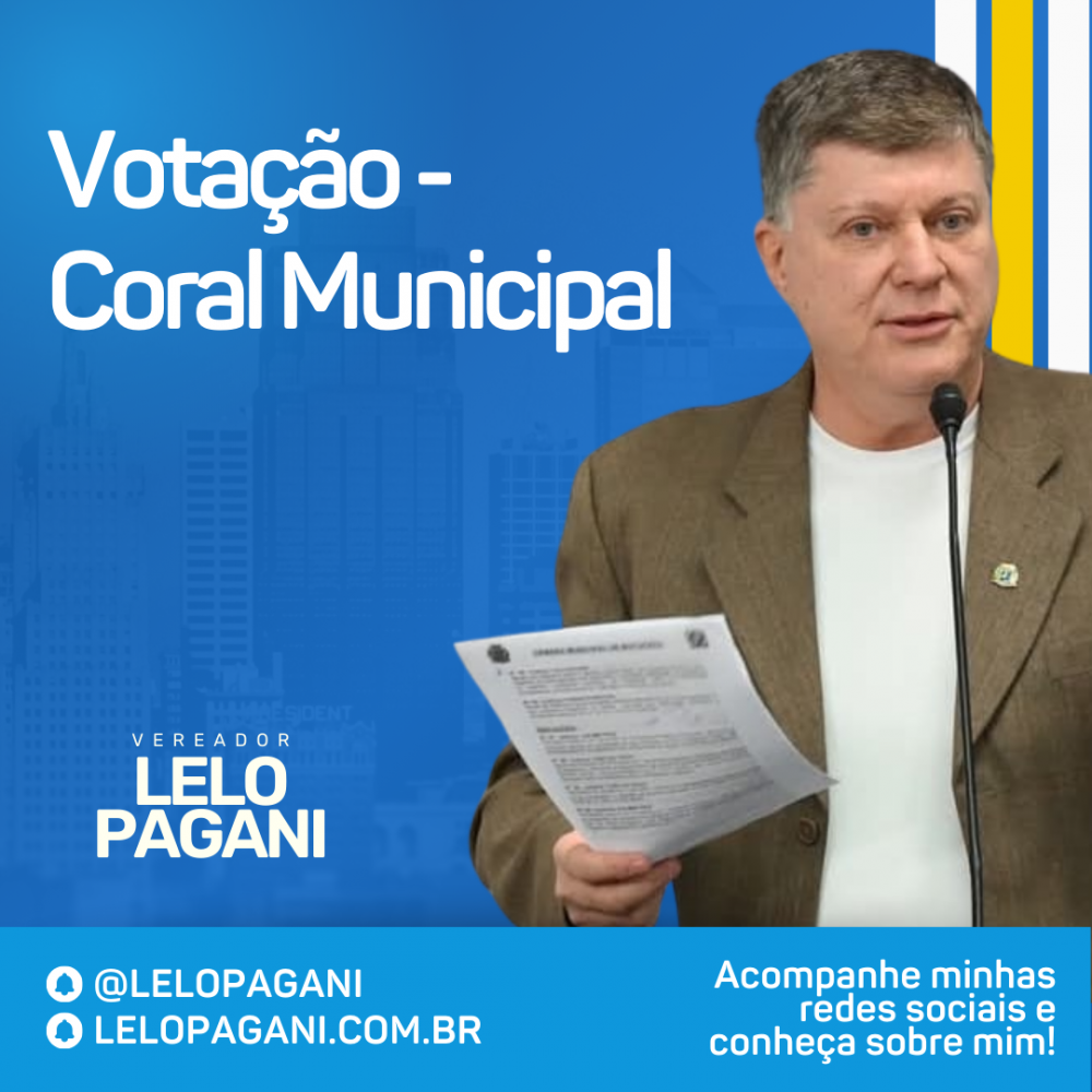 Notícias Vereador Lelo Pagani